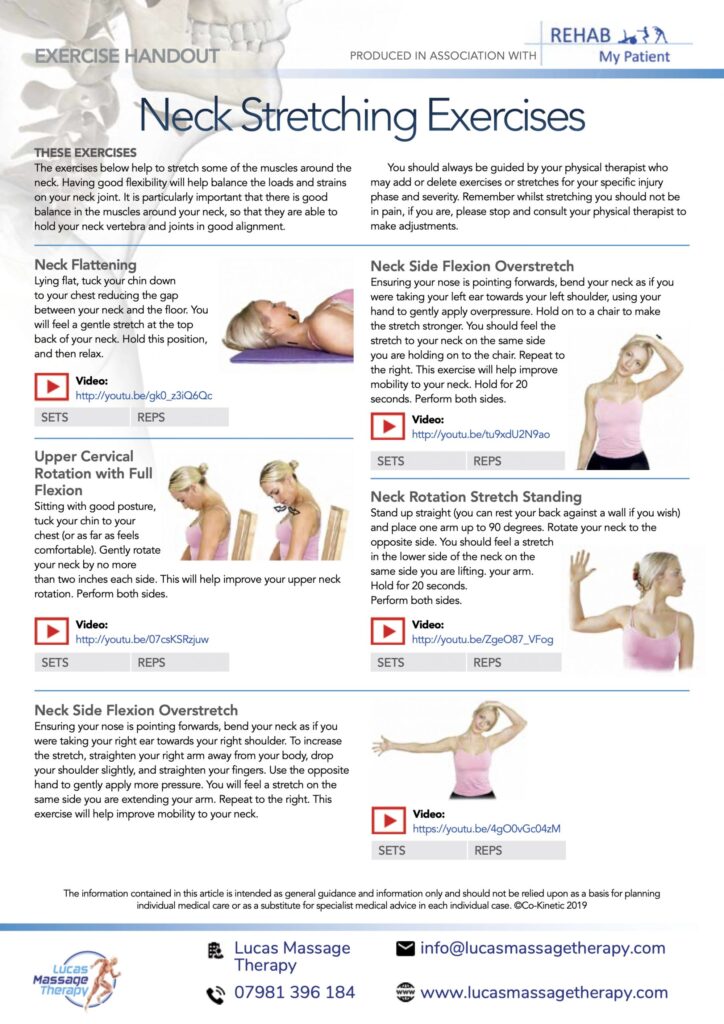 Neck pain stretching exercise