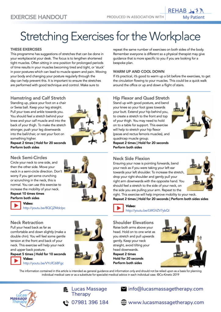 Stretching exercises for the workplace copy