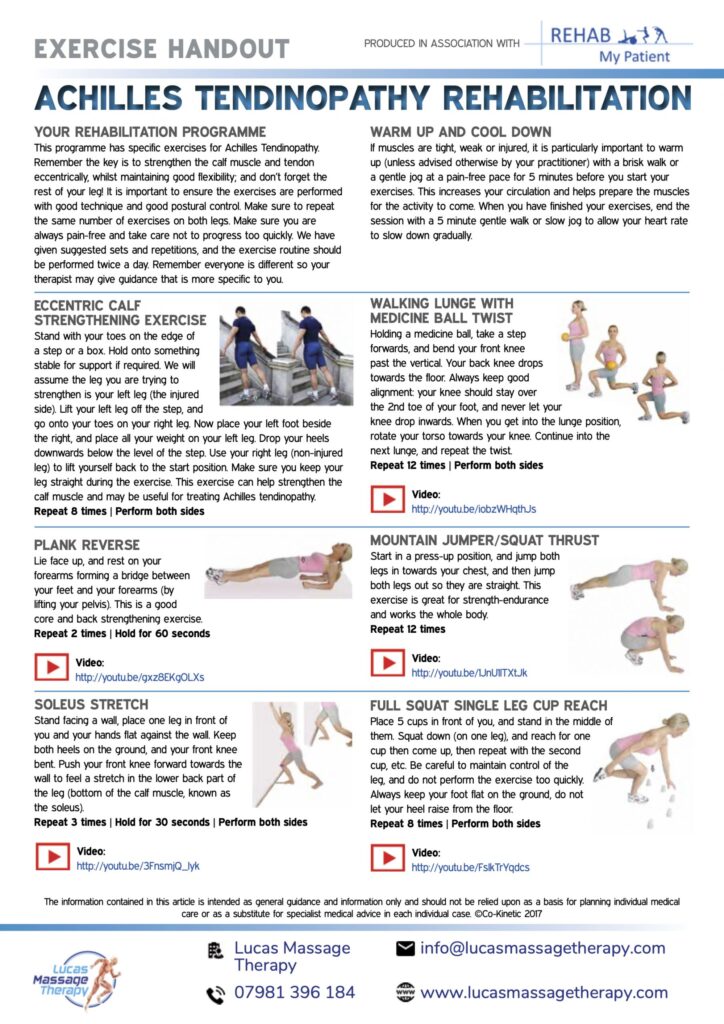 Achilles tendon exercises