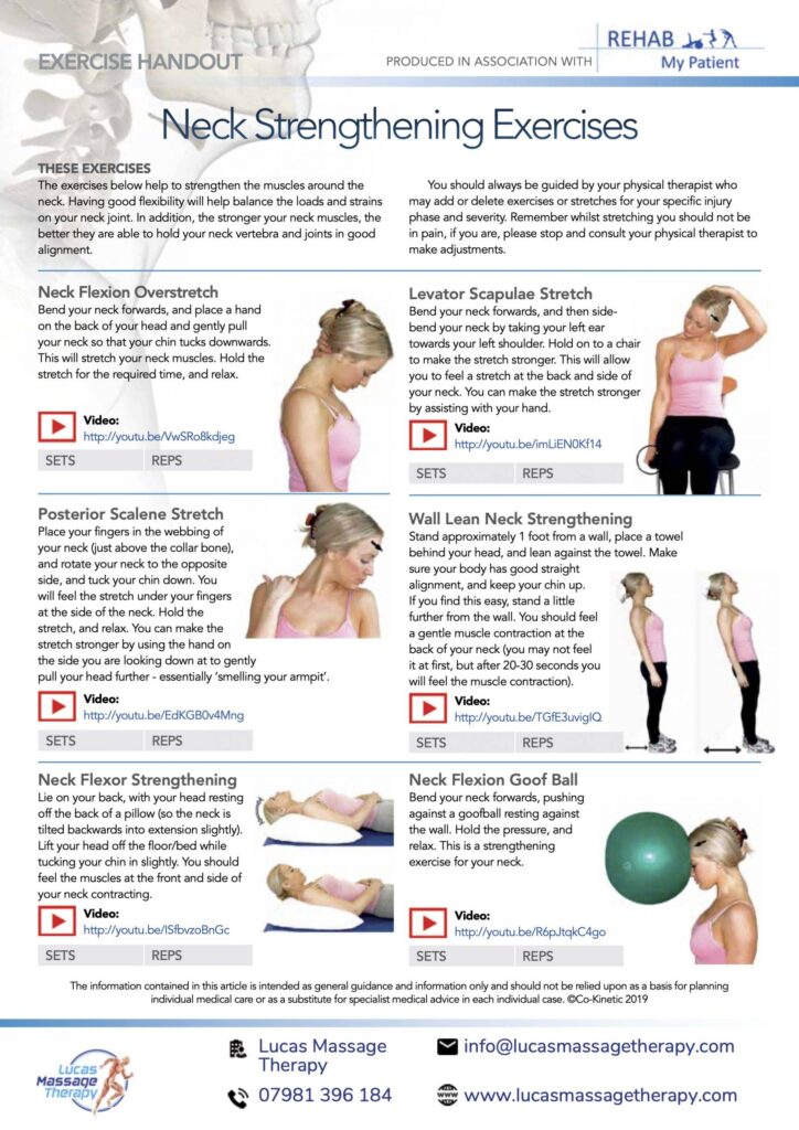 Neck pain strengthening exercises