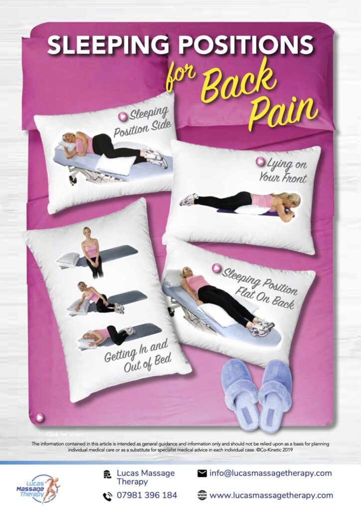 Sleeping positions for back pain