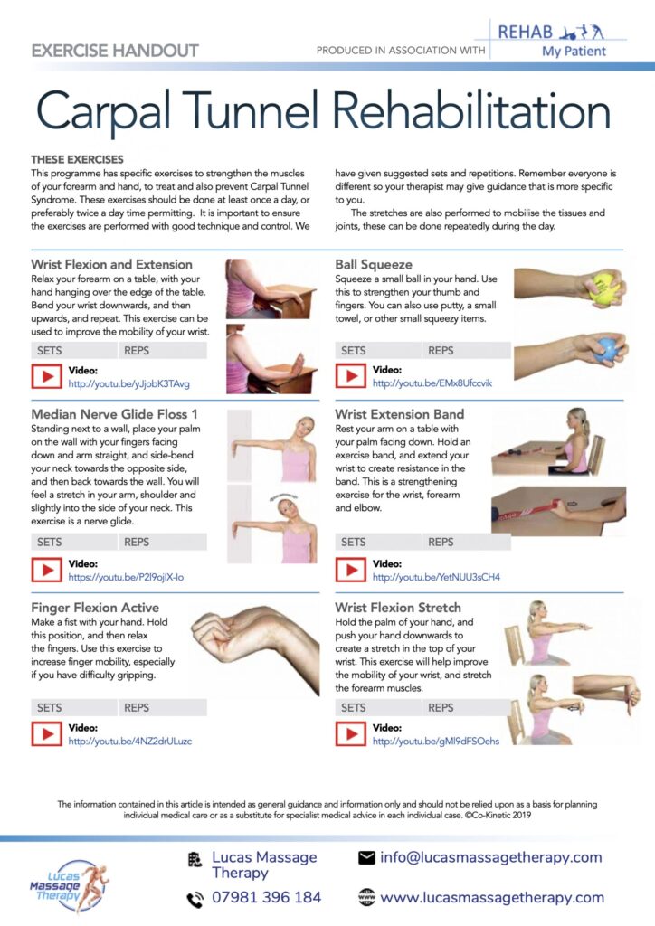 Carpal tunnel exercises